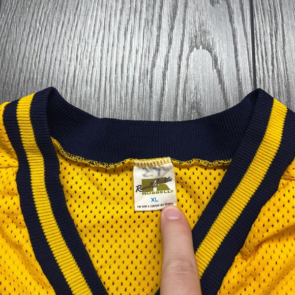 Vintage 1970s Russell Athletics Jersey Mendocino California Jersey T Shirt XL - Picture 4 of 10